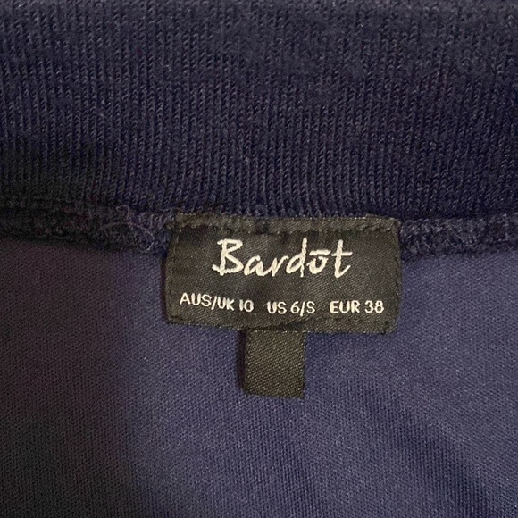 Bardot - Dark Blue Ruched Skirt - Size 10 - Picture 5 of 5